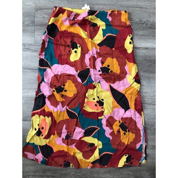 Marine Layer Ryan Skirt Lightweight Slip Midi Exploded Floral Multicolor NWT 8 - Picture 6 of 10